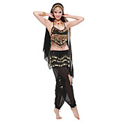 Vêtements en mousseline de soie danse de ventre Tenues Haut et Bas et ceinture pour les dames plus de couleurs