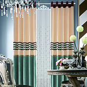 Chenille modernes Rideaux polyester économies d'énergie (deux panneaux)