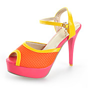 Chic similicuir talon aiguille sandales avec Party / soirée / chaussures de mariage mixte fendus (plus de couleurs)