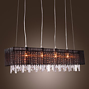 APOLDA - Lustre Cristal Abat-Jour - 4 slots à ampoule