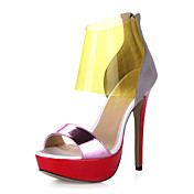 Magnifiques Suede / similicuir talon aiguille sandales Parti / chaussures de soirée