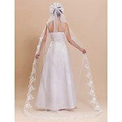 Élégant 1 couche de tulle chapelle voile de la mariée avec des finitions / dentelle Applique bord