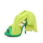 Élégant en similicuir / soie talon aiguille sandales avec boucle fête / chaussures de soirée (plus de couleurs)