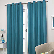 classiques solides de polyester rideaux d'économie d'énergie (deux panneaux)