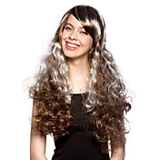 capless longues résistant à la chaleur de mode perruque mixtes parti costume couleur