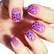 4pcs Pure Color séchage rapide Costumes Vernis à ongles pour Dots magique Motif (8 ml)