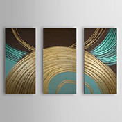 Hand Painted Oil Painting Abstract Circle Set of 3 1307-AB0475