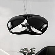 caractéristique pendant moderne 3 de lumière avec couvercle en résine