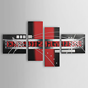 peints à la main peinture à l'huile abstraite avec cadre étiré - jeu de 4