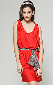 ts léopard lâche du cou v ceinturée robe funky