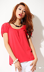 manches en dentelle manches bouffantes t-shirt