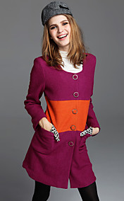ts de la laine mélange de bloc de couleur de la robe moderne
