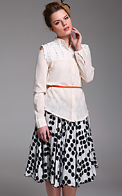 ts ouvert épaule chemise chemisier en dentelle