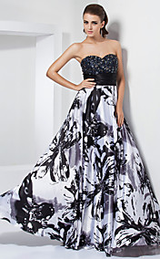 A-ligne sweetheart parole longueur extensible robe de soirée en satin
