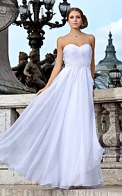 gaine / colonne sweetheart robe de mariée en mousseline de soie