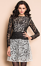 ts en noir et blanc robe en dentelle taille basse