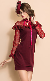 ts à volants en dentelle couches couture robe en jersey