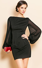 ts simplicité lanterne manches perles robe fourreau de jersey