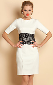 dentelle ts ceinture robe fourreau de jersey décor