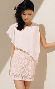 TS dentelle Robe asymétrique
