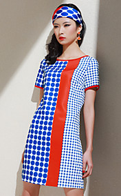 TS Robe Polka Dots Couleur Contraste