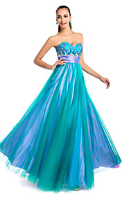 Parole longueur robe de soirée bustier en tulle A-line/Princess