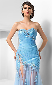  gaine / colonne sweetheart / pinceau train tulle robe de soirée