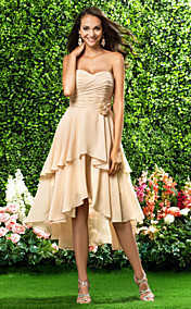  A-ligne asymétrique robe de demoiselle d'honneur