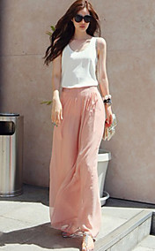 Yibufan coupe ample à jambe large pantalon long