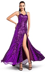  trompette / sirène sweetheart balayage / pinceau train robe de soirée à paillettes