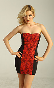 Dentelle robe de soirée de nocturne Splice BodyconTube