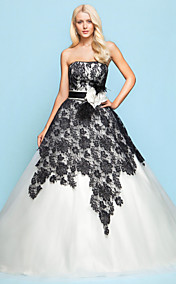 robe de bal bretelles train chapelle dentelle et robe de mariée en tulle