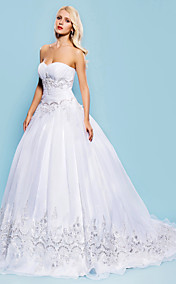  robe de bal sweetheart les trains tribunal robe de mariée en organza