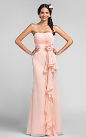 gaine / colonne sweetheart parole longueur robe de soirée en mousseline de soie