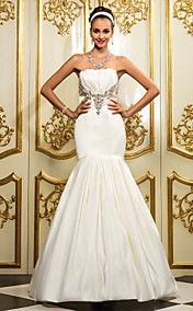 robe bustier de mariée en satin trompette / sirène