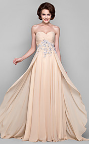 gaine / colonne sweetheart parole longueur robe de soirée en mousseline de soie