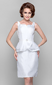 Sheath/Column Sweetheart V-neck Knee-length Taffeta Mother of the Bride Dress
