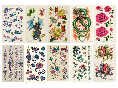 10 Glitter Temporary Tattoos Sheets Start From 5 Units 