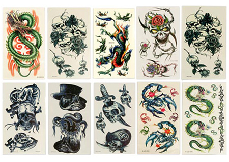 tattoo cards. Temporary Tattoo Cards