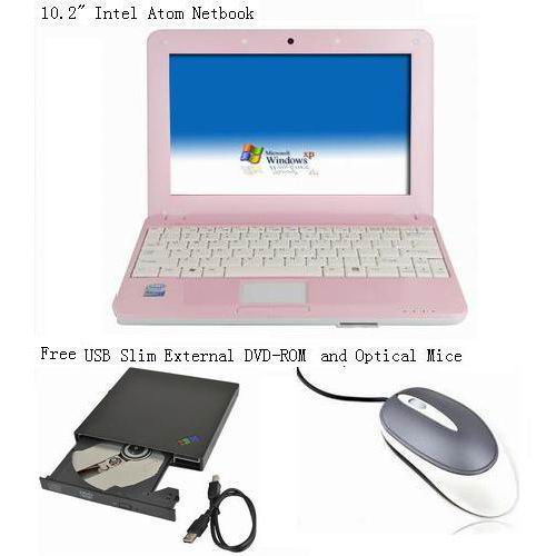netbook-Mini-Laptop-Intel 945GSE-10,2 "TFT-Atom N270 1,6 g-1GB DDR2-160g-unentgeltliche Zuwendungen (smq2187)