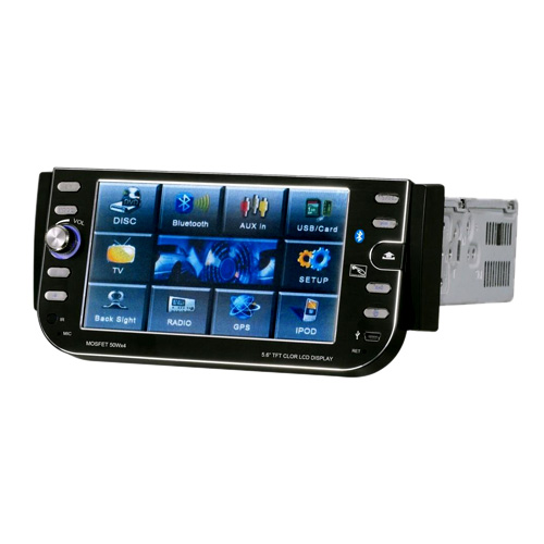 5.6-inch Touch Screen 1 Din In-Dash Car DVD Player Support Ipod DT-5601AI (SZC645)
