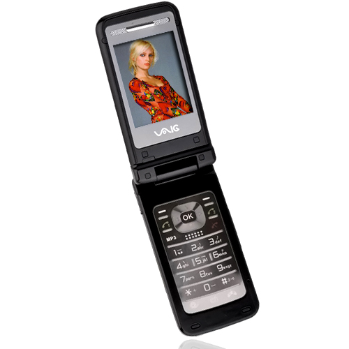 Longxing v6 dupla do cartão tri-band tv flip touch celular tela preta (szr737)