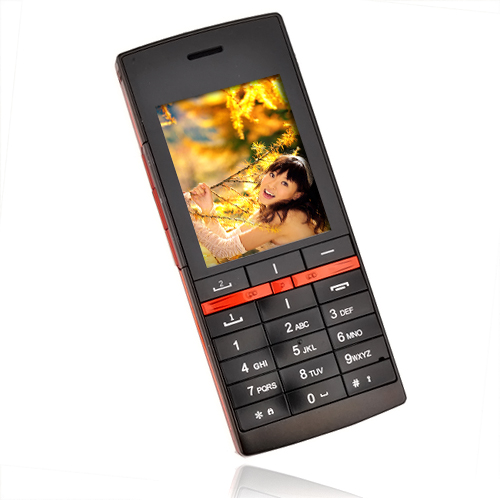 MFU V200 Dual Card Quad Band cell Phone Black&Red