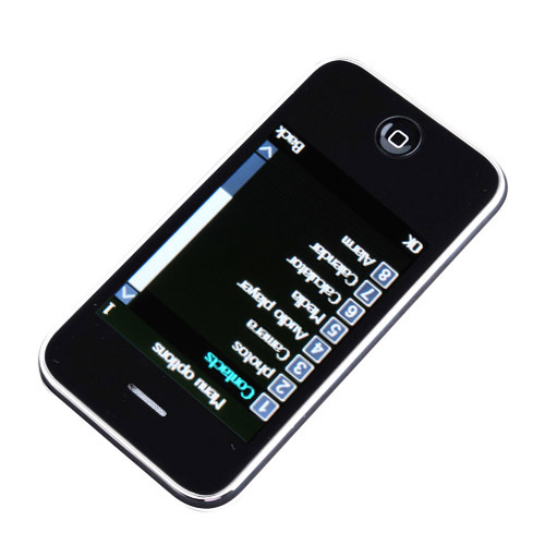 3GA+ Quad Band Touch Screen Cell Phone White&Black