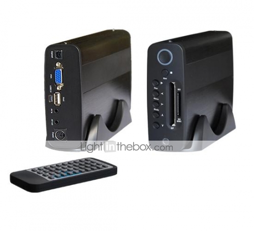3.5-inch SATA USB2.0 DivX Hard Disk Video Player Enclosure with CF/MS/SD/MMC Card Reader(SMQ1084)