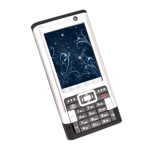 tt v10 dual-band quad scheda tv funzione argento telefono cellulare e nero (szr694)