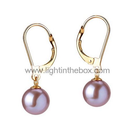 14k or lavande 7,5 - 8 mm aaaa dszz076 perle d'eau douce (à partir de 5 unités) Livraison gratui