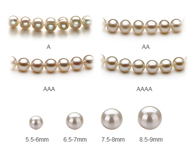 14k 6.5 - 7mm aaa lavande perle d'eau douce de trois pièces (16 / 7 in) (dszz104)