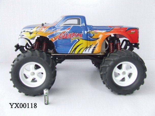 01:08 rc rc nitro caminhão energia a gás 15cc 4wd motor do caminhão de controle remoto de 60 km / hora