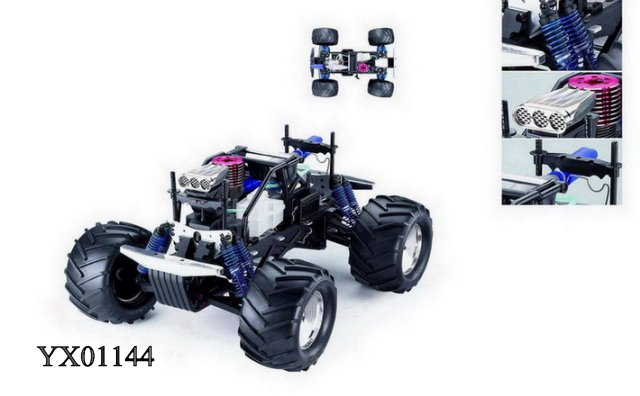 Versandkosten 1:8 RC Nitro Gas twin gp28 Motor 4WD 3-Gang-Getriebe Monster Monstertruck